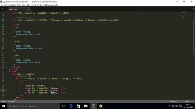 Bootstrap 4 Tutorial 41 - Breadcrumb смотреть онлайн