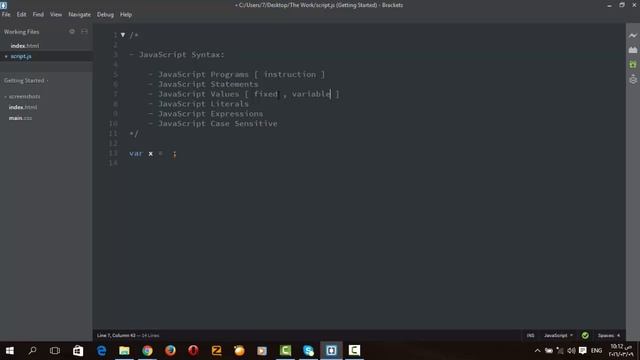 4 - ( JavaScript Tutorial ) Syntax --- كيفيه كتابة اكواد اللغة