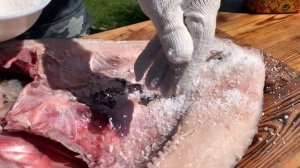 СУХОЙ ПОСОЛ КРУПНОЙ РЫБЫ. Вяленая рыба. Как засолить КРУПНУЮ рыбу. Вяленый толстолобик.