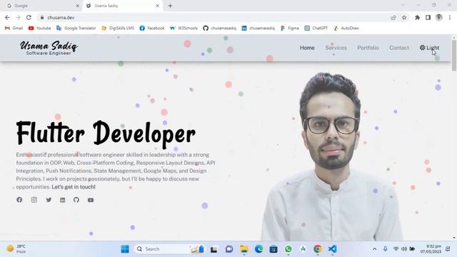 My Portfolio Website 2023 | Flutter Developer | Mobile Application Developer #portfolio #flutter