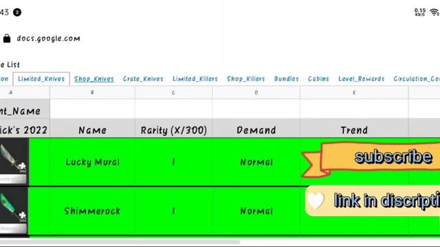 ?STK VALUE LIST FOR TRADING!?/? Survive the Killer Roblox смотреть онлайн