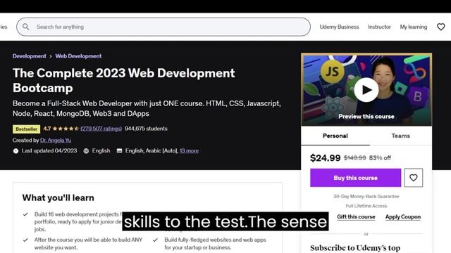 Web Development Udemy: The Complete 2023 Web Development Bootcamp