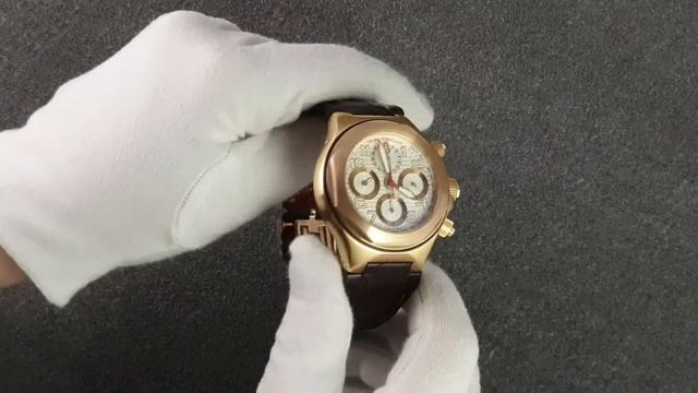 Bespoke watch strap of crocodile leather for Girard Perregaux Laureato Chronograph Evo 3. смотреть онлайн