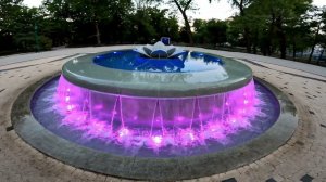 Белгород. Прогулка в парк Ленина. Новый светящийся фонтан, убрали все аттракционы.