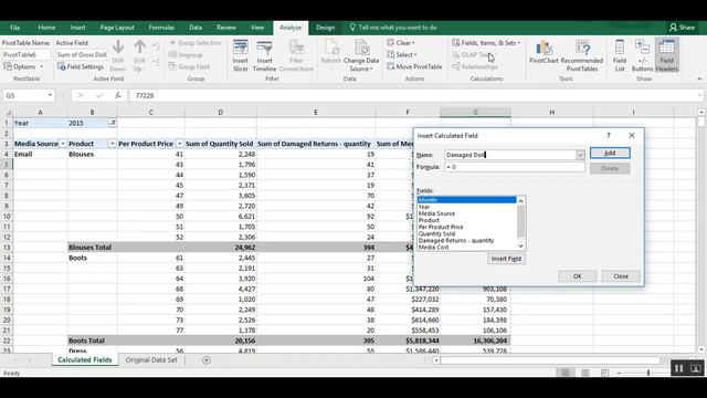 How to Add a Calculated Field to an Excel Pivot Table - Excel Tutorial