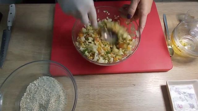Котлеты из цветной капусты с овсянкой