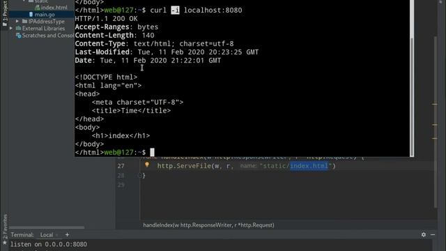 2. Простой http сервер. Simple Hello Web HTTP Server. смотреть онлайн