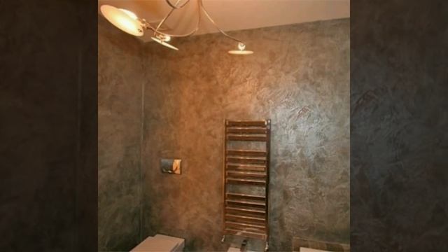Примеры применения декоративной штукатурки в ванных комнатах и мокрых зонах