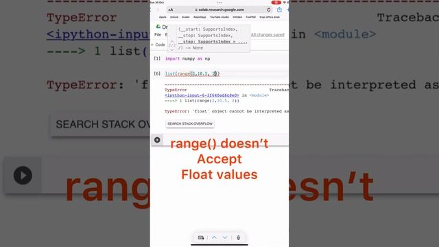 range() vs np.arange() in python