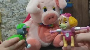 Щенячий патруль и огромный поросёнок!