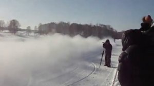 Снегоход встал на дыбы