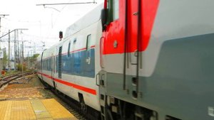 Скоростной поезд "Стриж" №702 Москва-Нижний Новгород под ЭП20-007 прибывает на ст. Владимир