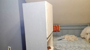 Оклейка шкафа обоями, лайф хак. Ремонт просто своими руками, шкаф покоейка, наклейка обоев.