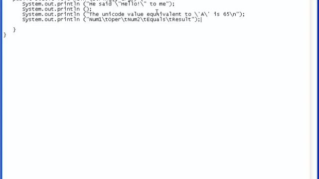 Java Lesson 06 - Escape Sequence смотреть онлайн