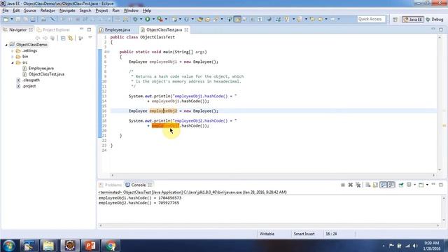 Java Object Class (hashCode method) | Java Tutorial