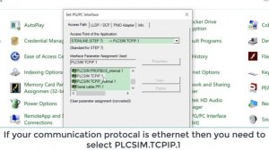 How to set PG/PC interface in TIA portal