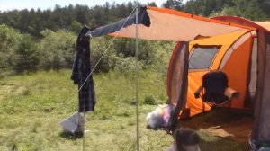 VLOG: Отдых на природе с палатками.Ночевка в лесу.Часть 1\Рум тур по палатке\Люди свиньи.