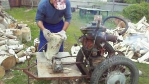#Дровокол #винтовой из пускового двигателя