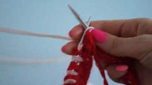 Двухцветная патентная резинка (резинка бриошь) по кругу