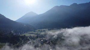 Eschenlohe Alps Fog (Garmisch) 4k Drone Cinematic