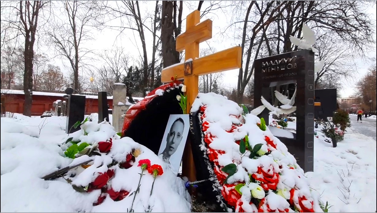 Новодевичье кладбище зимой...