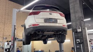 Раздвоение выхлопной системы, установка новых насадок - Kia Sportage