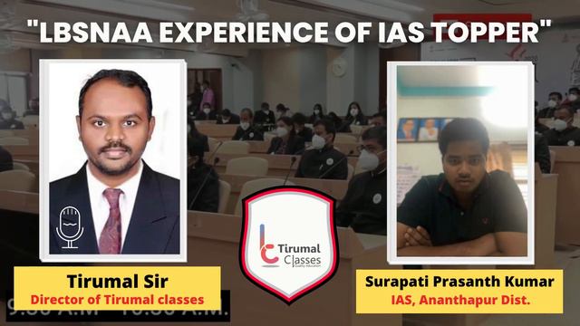 "LBSNAA Experience of IAS Topper" | Surapati Prasanth Kumar IAS | UPSC