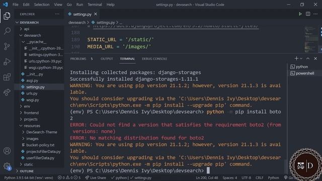Python Django - Static Files in S3 Buckets