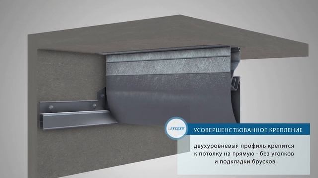 Натяжные потолки MARIO - Работа с профилем FLEXY ПФ - 2146 Бесщелевой