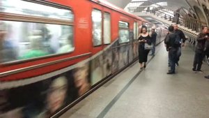 Именной поезд "Герои на все времена". Станция Новослободская