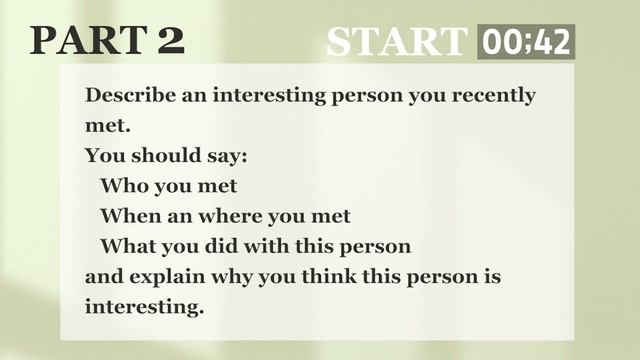 IELTS Speaking Practice Test - Self study TEST 4