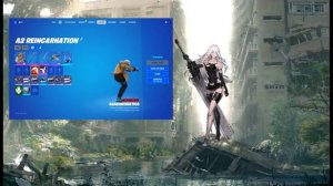 ( NIER:AUTOMATA x Fortnite make skln } YoRHa No.2 Type A2 Reincarnation Vengeful Attacker video  3