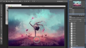 First step of " Dancing Zodiac : VIRGO " - digital art - photoshop CC