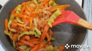 Цветная капуста с овощами и мясом.