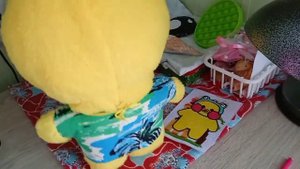 Обзор на уголок уточки lalafanfan Милки+собираем Милке сумочку в школу☻