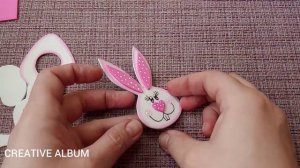 Easter crafts from foamiran. Bonbonniere "Rabbit".