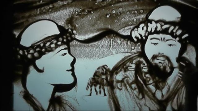 Песочная анимация. Чудесная шуба Алдара-Косе. смотреть онлайн