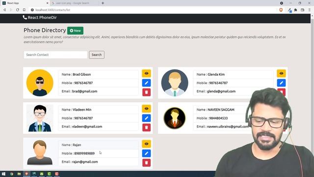 React Contact Manager Application | React JS CRUD | React JS Tutorial | 2022