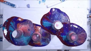 Acrylic Dirty Pour- Purple, Teal, Coral, Copper & Rose Lake (210)