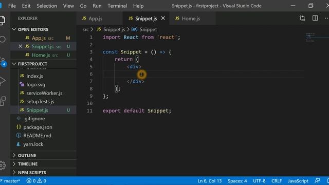 #12 Function Components using Code Snippets
