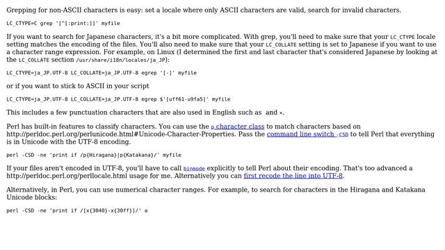 Unix & Linux: Is there a way to grep a folder and show all lines containing non-ascii characters? смотреть онлайн