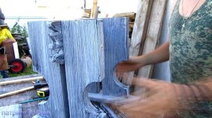 Стул под старину- очень состаренная отделка