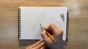 Как нарисовать знак опасности карандашом | Рисунок для начинающих поэтапно