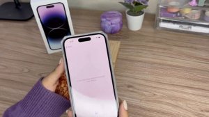 iPhone 14 pro UNBOXING 2023 (deep purple | 256 gb) + set up + accessories + camera test