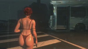 Zombie Ryona Belly Dancer Outfit with Nude Female Zombies