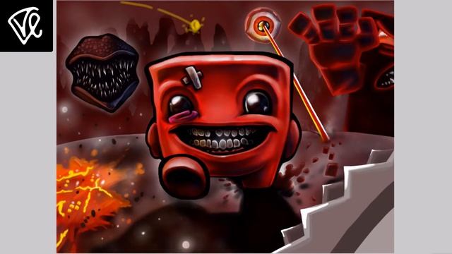 SPEEDPAINT Super Meat Boy / Процесс рисования Мясной Пацан смотреть онлайн