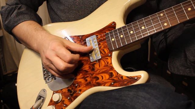 Waterslide Coodercaster Guitar White Blonde w/Mojo Lap Steel & Teisco-Spec Gold Foil Pickups смотреть онлайн