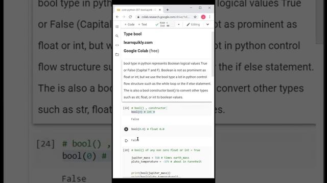 Core Python 007 bool