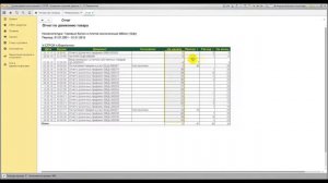 Внешний отчет по движению товара для 1С