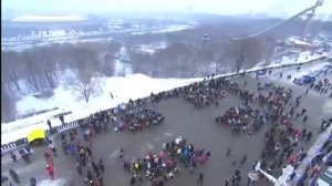 флешмоб на воробьевых горах с David Guetta